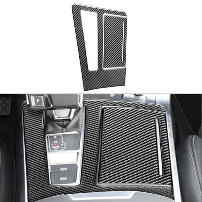 Center Console Carbon Fiber Shifter Trim Panel for Audi A6 A7 (2019–2024)