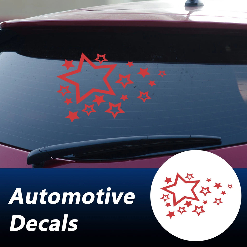 Reflective Bumper Decal for - Red Stars A Version