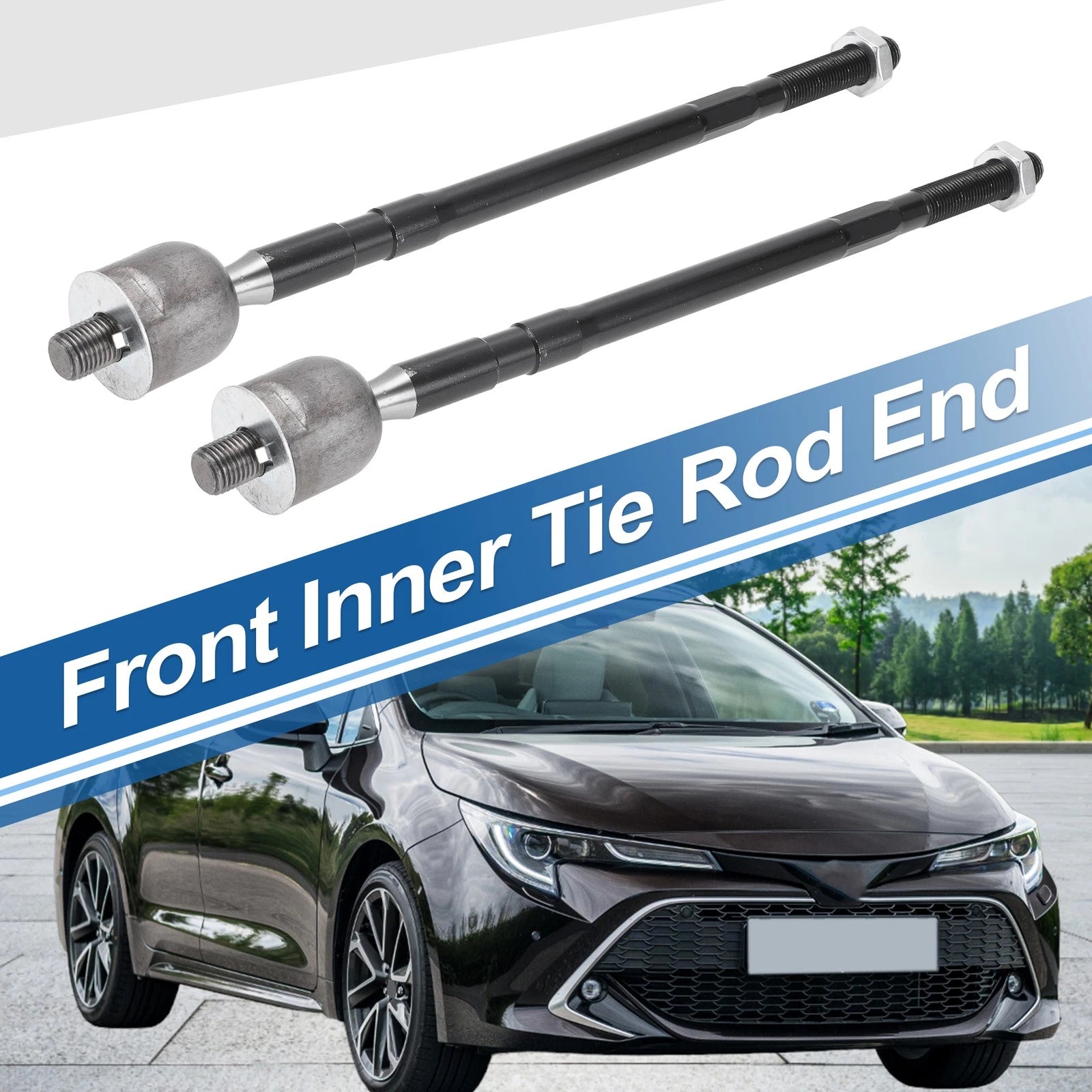 2 Pcs Front Inner Tie Rod End Links for Toyota RAV4 Corolla (2005–2015)