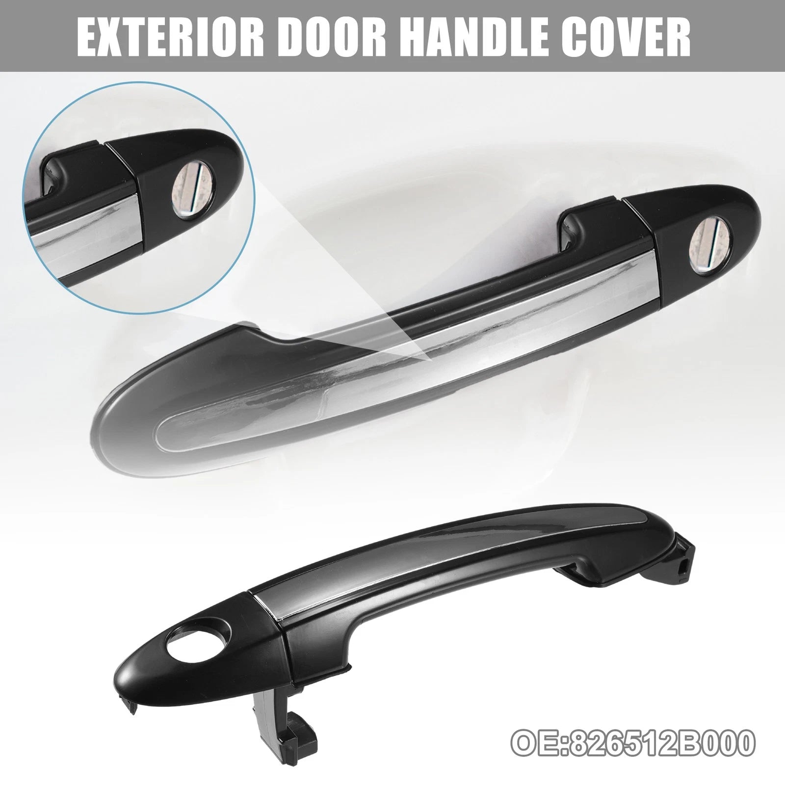 Front Left Exterior Door Handle Replacement for Hyundai Santa Fe (2007–2012)