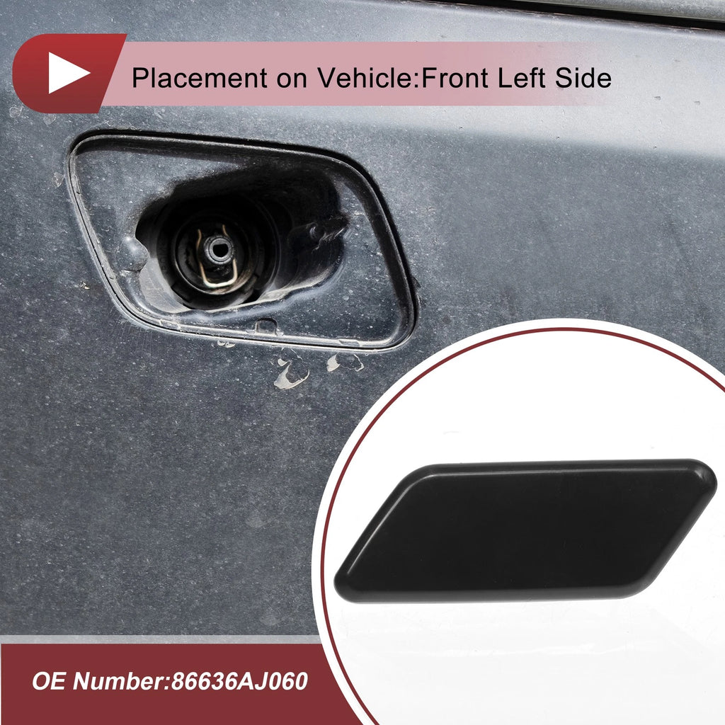 Front Left Washer Nozzle Cover Cap for Subaru Outback (2010–2012) Unpainted