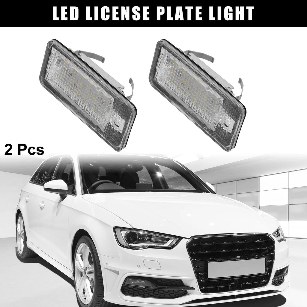 LED License Plate Light Set White for Audi A3 S3 A4 S4 A5 S5 (2009–2022)