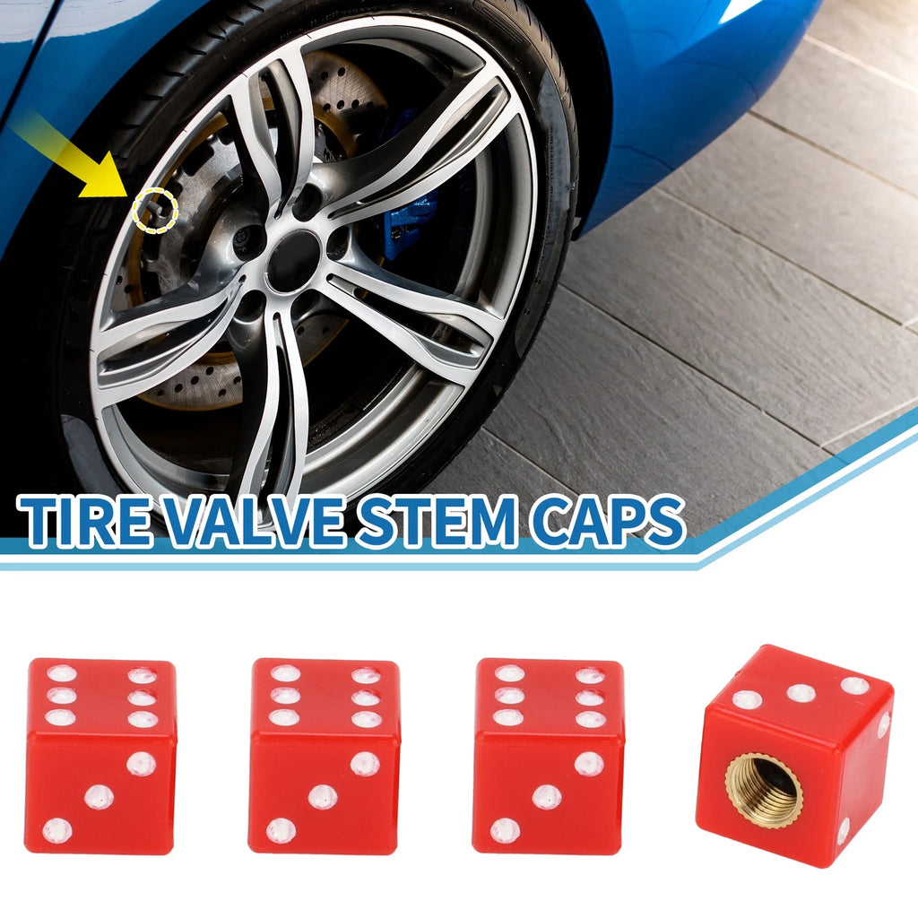 Valve Stem Caps 15x15mm Replacement Set for Car SUV Bike RV (4 Pack)