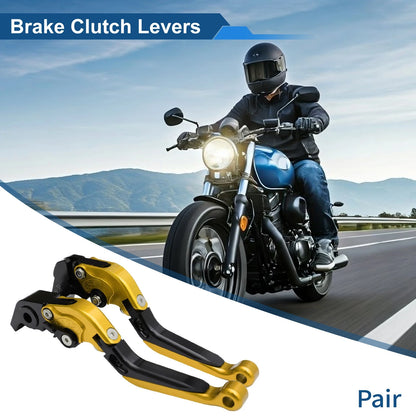 Adjustable Short Brake Clutch Lever for Aprilia RSV4 (2009–2022) Gold Tone