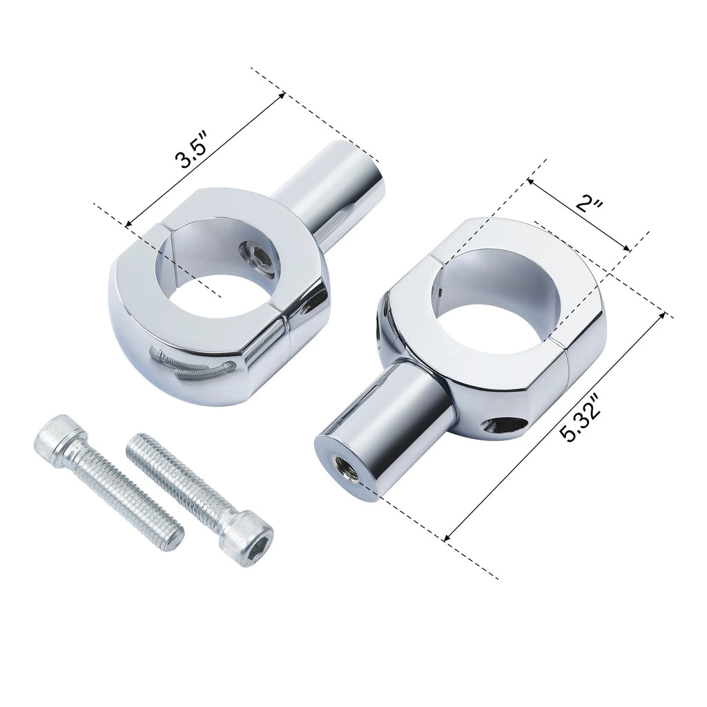 Chrome 3.5'' Handlebar Riser for Harley Softail Fatboy Dyna