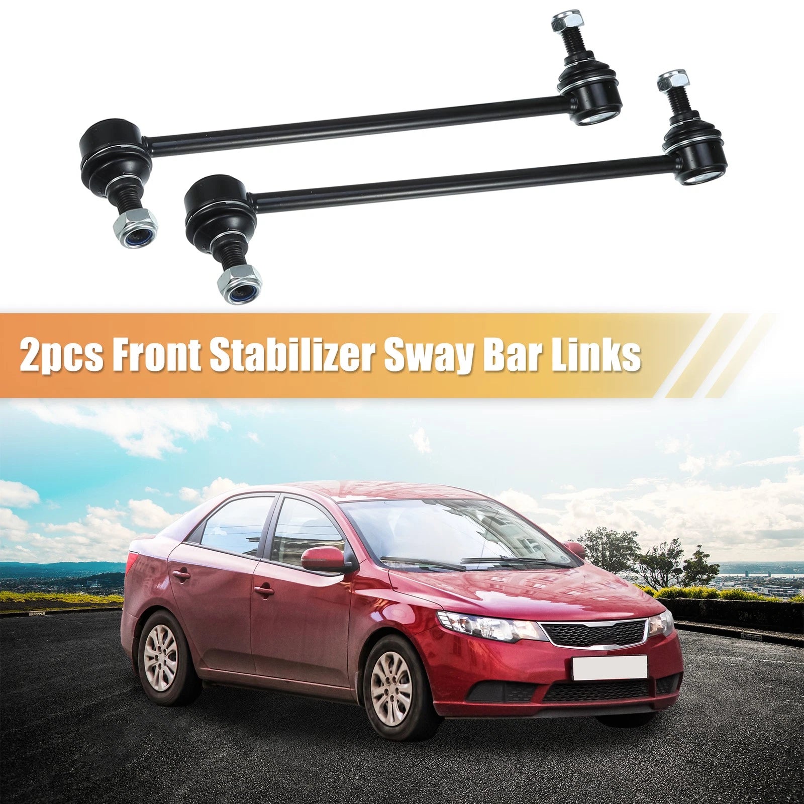 2PCS Front Sway Bar Links Stabilizer Link Kit for Mercedes-Benz C230 (2008–2009)