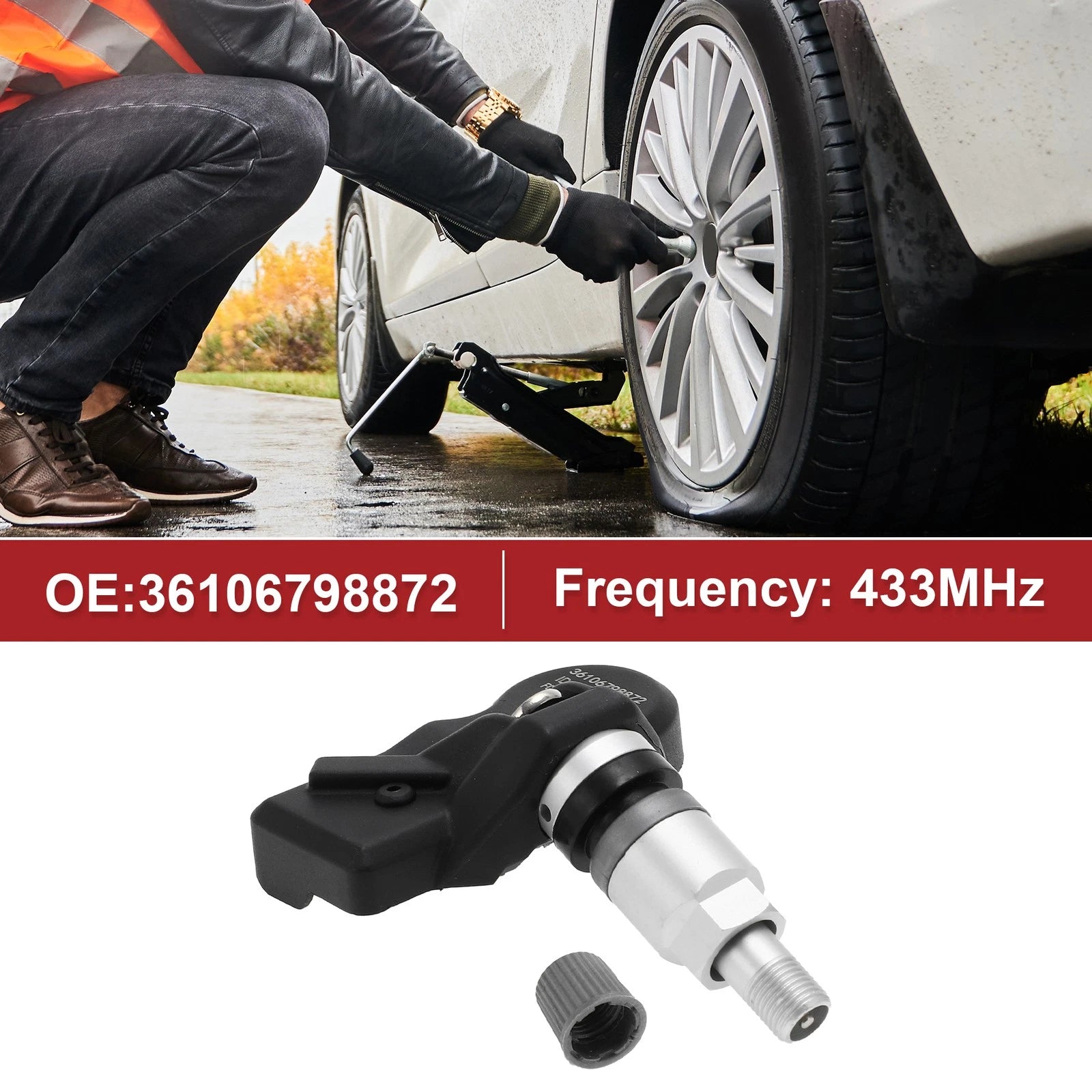 Tire Pressure Sensor Replacement for BMW M4 M5 M6 (2015–2017) 433MHz