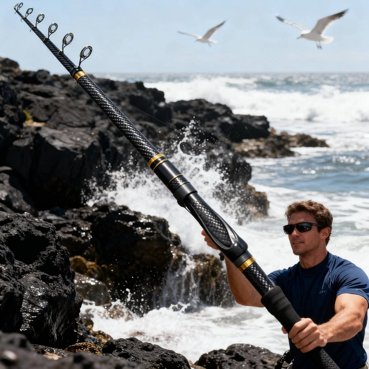 Collapsible Fishing Rod for (43cm, 1.8m, 2.1m, 2.4m)