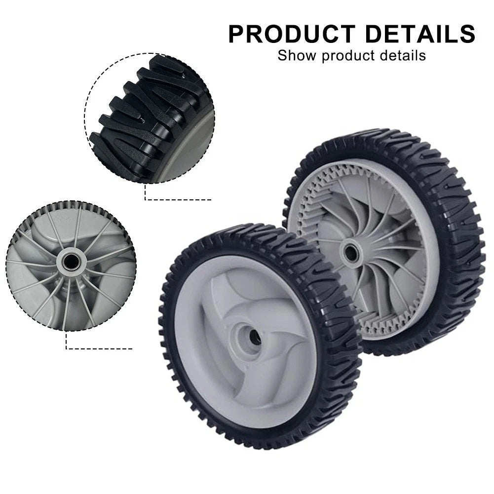 Set of 2 Replacement 8 Inch Front Drive Wheels for Push Mower