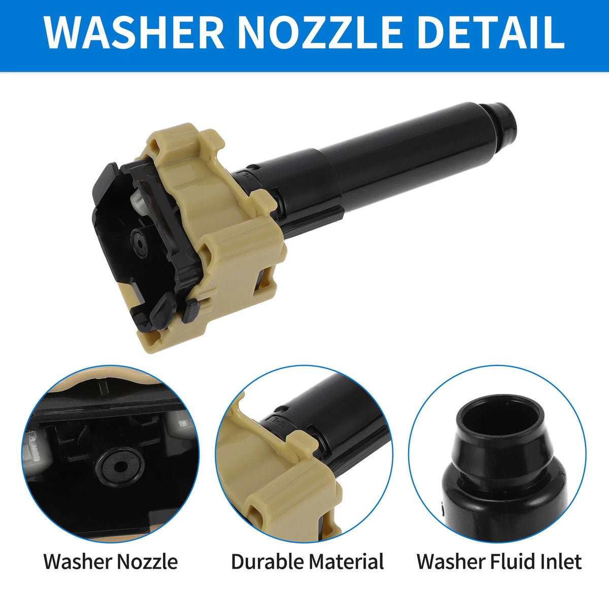 Left Side Headlight Washer Nozzle for Mazda 3 AXELA (2014–2016) No.BHT45182Y