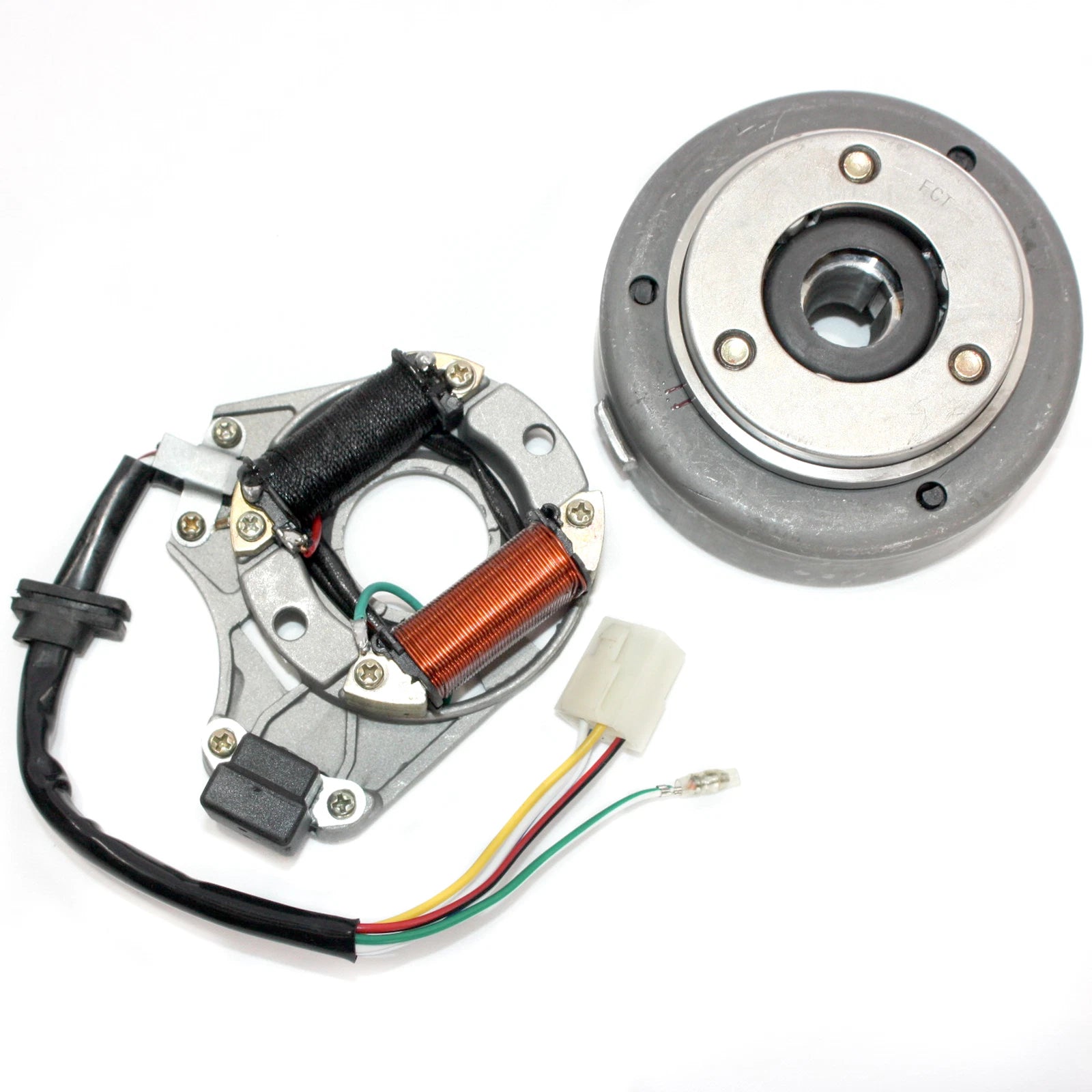 Magneto Stator Plate Roller Flywheel for 50cc 110cc 125cc PIT Quad ATV Buggy