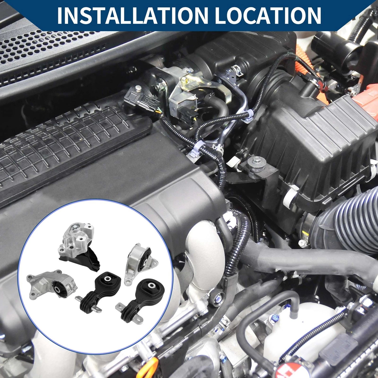 Engine Motor Mount Set for Honda CR-V 2.4L-L4 (2007–2011)