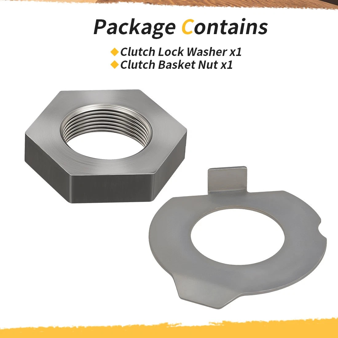 Clutch Lock Washer & Basket Nut for Yamaha Banshee 350 (1987–2006)