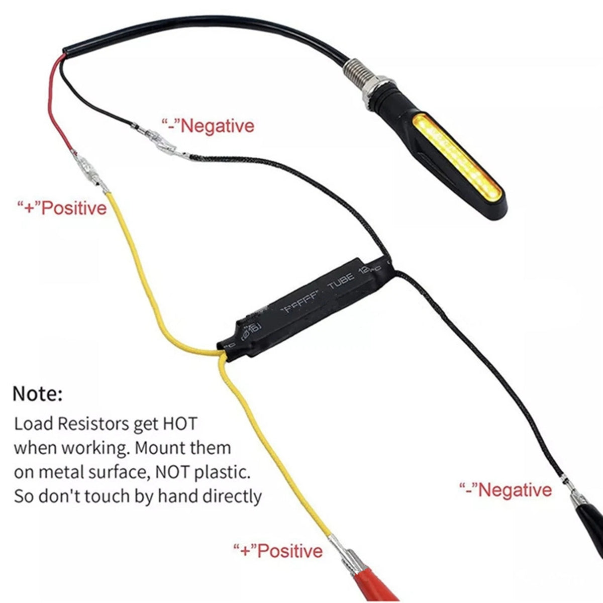 Set of 4 LED Load Resistor Decoders for Motorcycle Turn Signal Indicator Light