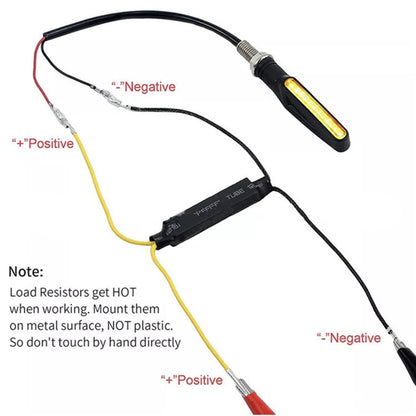 Set of 4 LED Load Resistor Decoders for Motorcycle Turn Signal Indicator Light