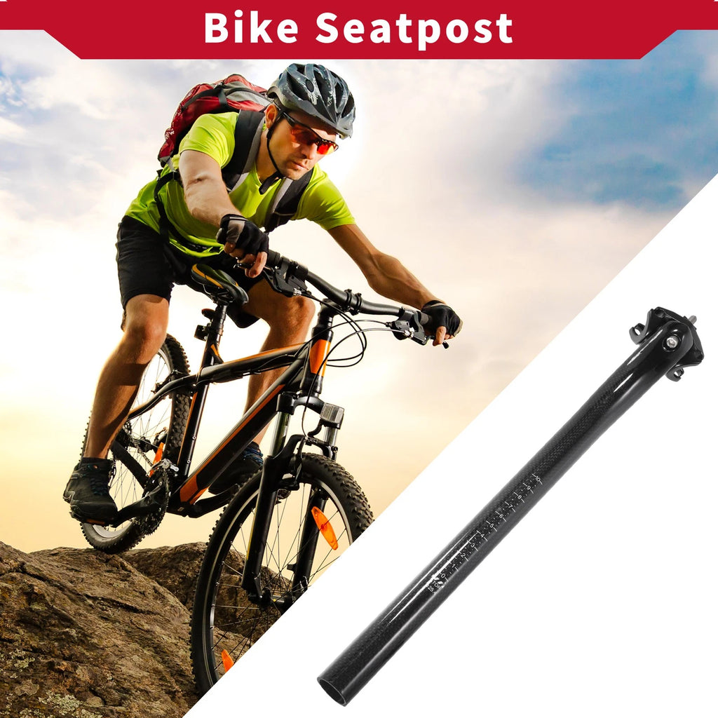 Bicycle Seatpost 3K Gloss Black Replacement for Universal Bike (2000–2025)