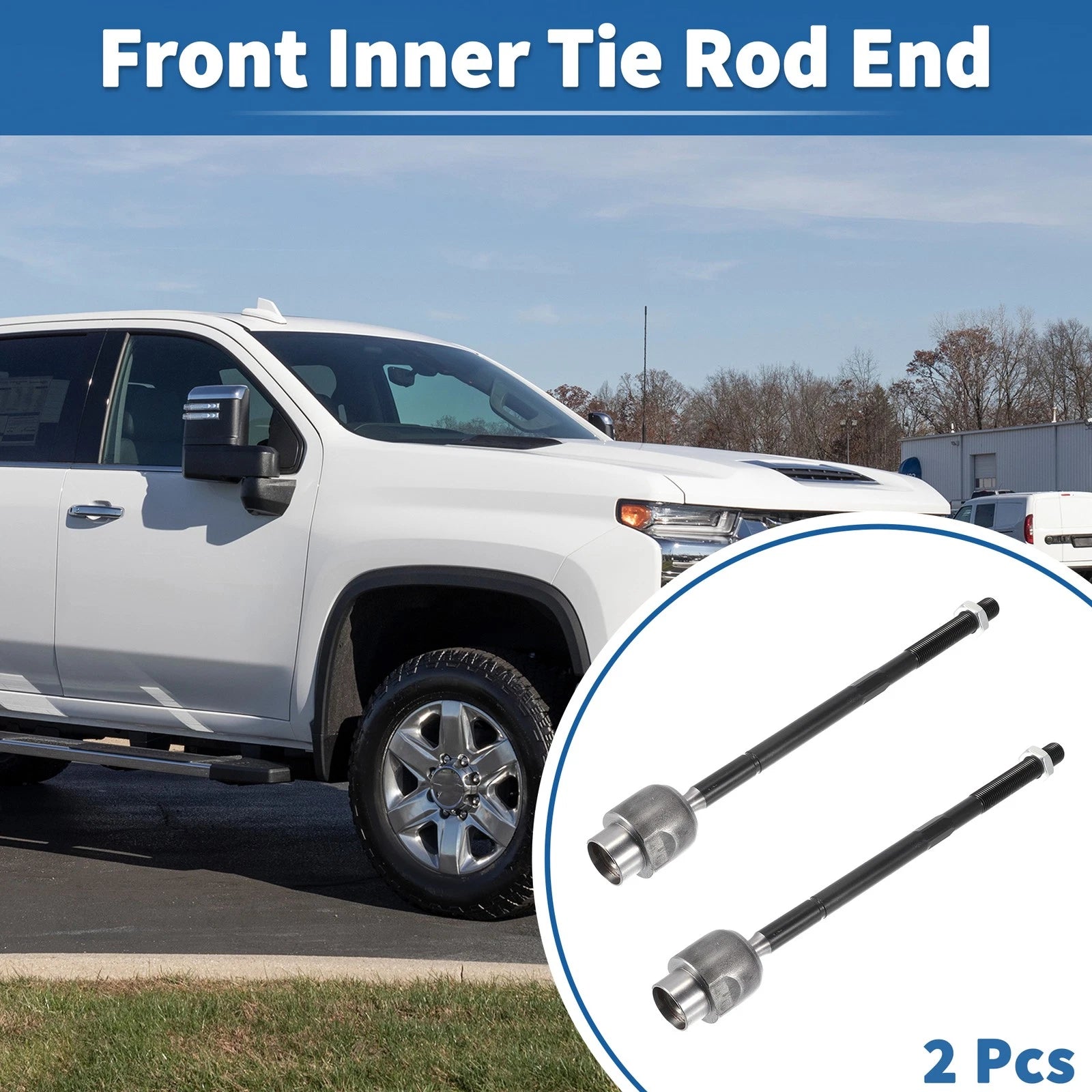 2PCS Front Inner Tie Rod End Links Replacement for Chevrolet Malibu (2008–2015)