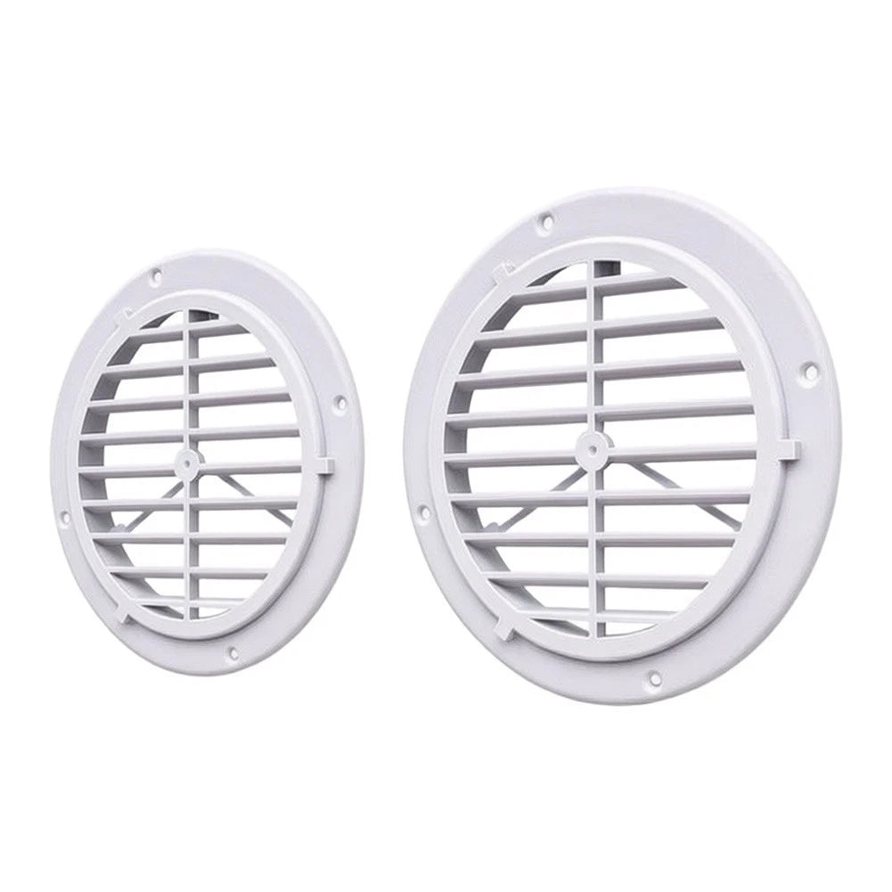 2X RV Air Conditioning Vent Cover 164mm Diameter White PP Plastic
