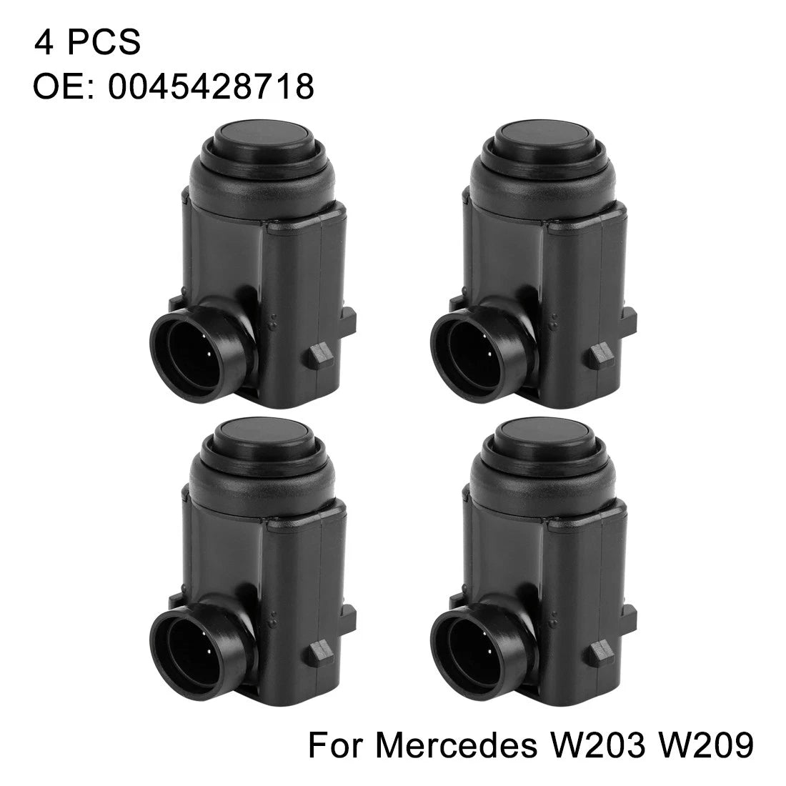 4pc Parking Sensor Bumper PDC Replacement for Mercedes Benz (2000–2011)