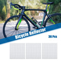 Bicycle Reflector Kit Outer Reflective Set for Bike ABS White (36 Pcs)