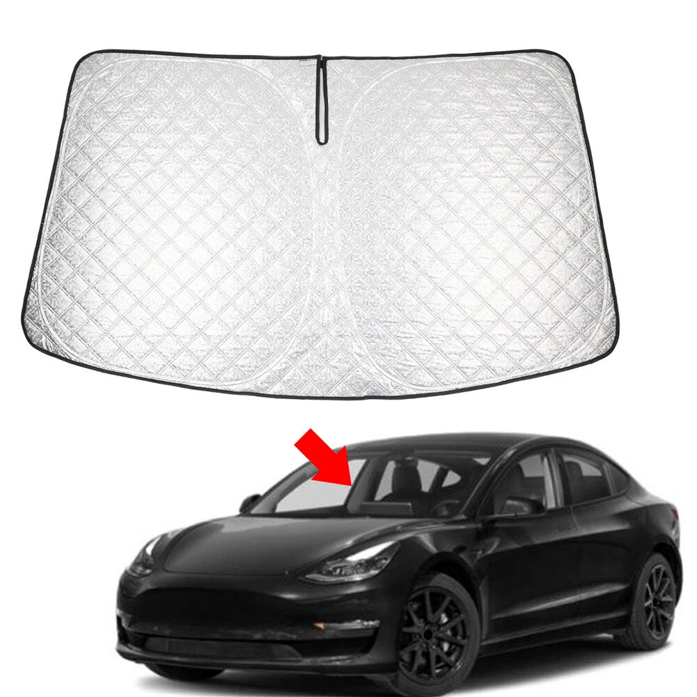 Foldable Windshield Sun Shade for Tesla Model 3 (2017–2023)