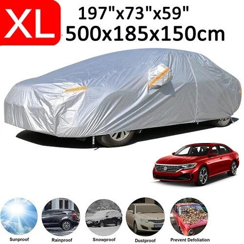 Full Car Cover for Universal Fit (Waterproof, Rain, Dust Protector)