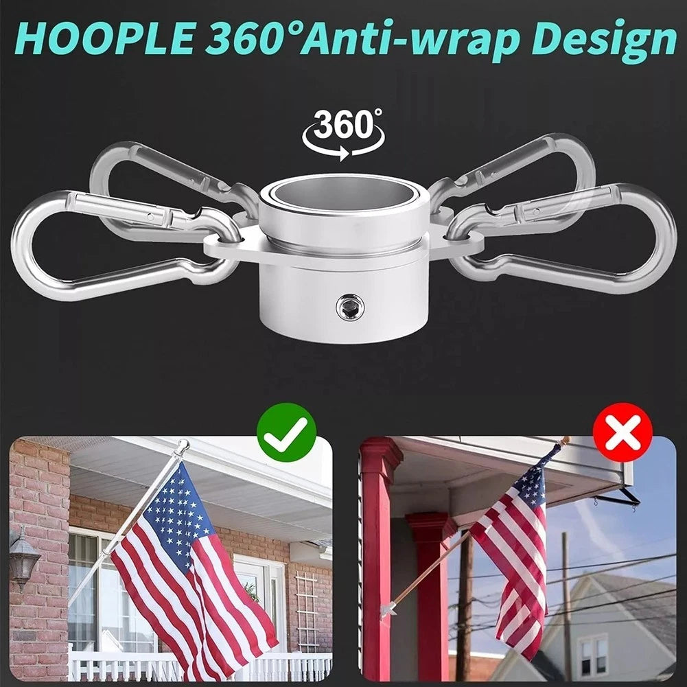 2X Rustproof Flag Pole Rings for 0.751 in Poles