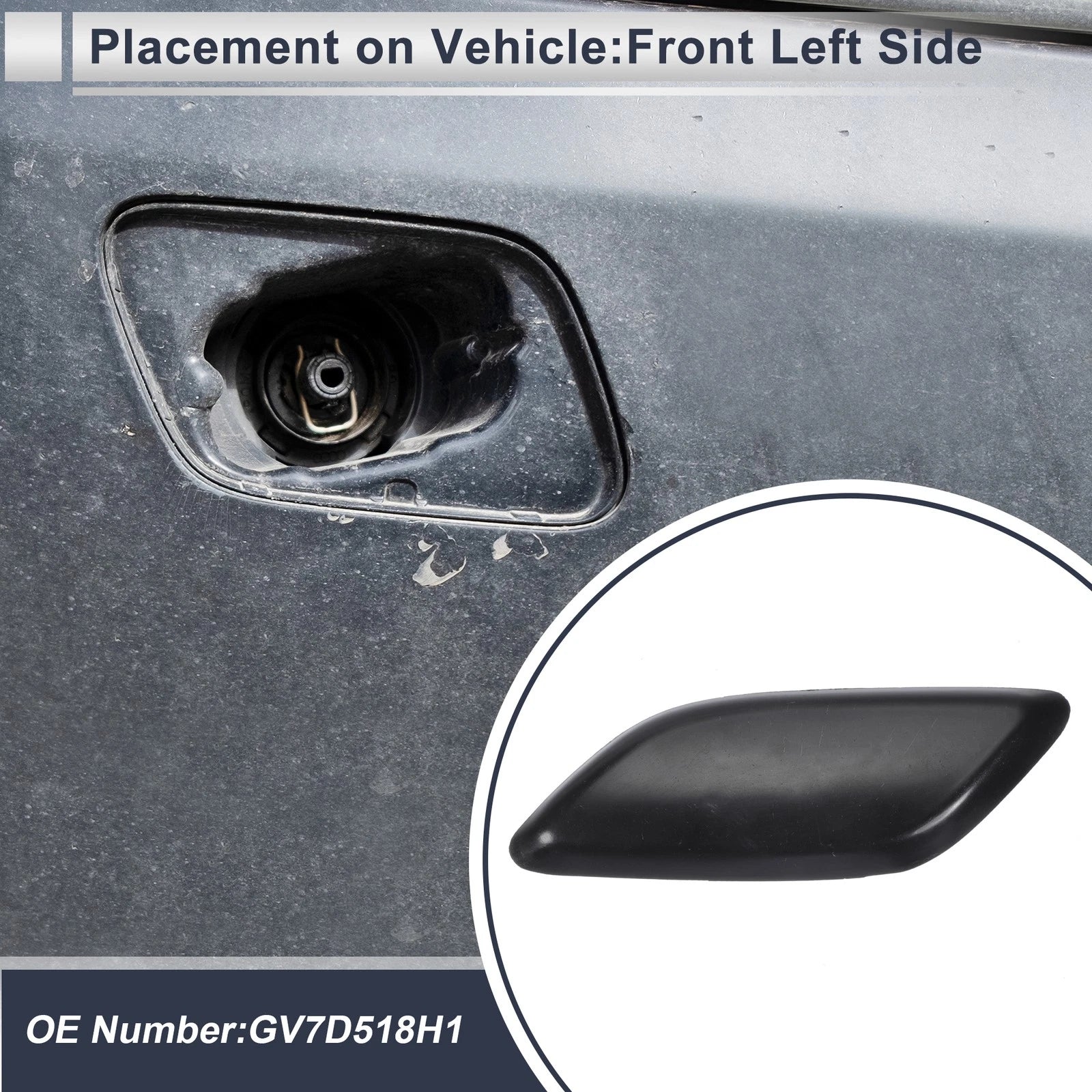 Front Left Headlight Washer Nozzle Cover Cap for Mazda 6 (2008–2012)