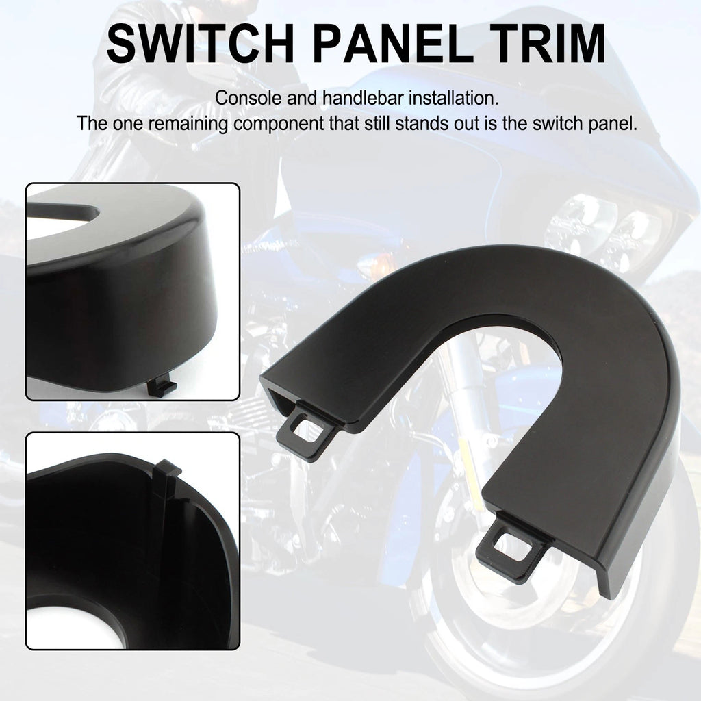 Aluminum Ignition Switch Panel Trim for Harley Touring Road Glide Special (2015–2022) Black