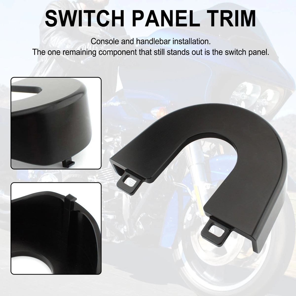 Aluminum Ignition Switch Panel Trim for Harley Touring Road Glide Special (2015–2022) Black