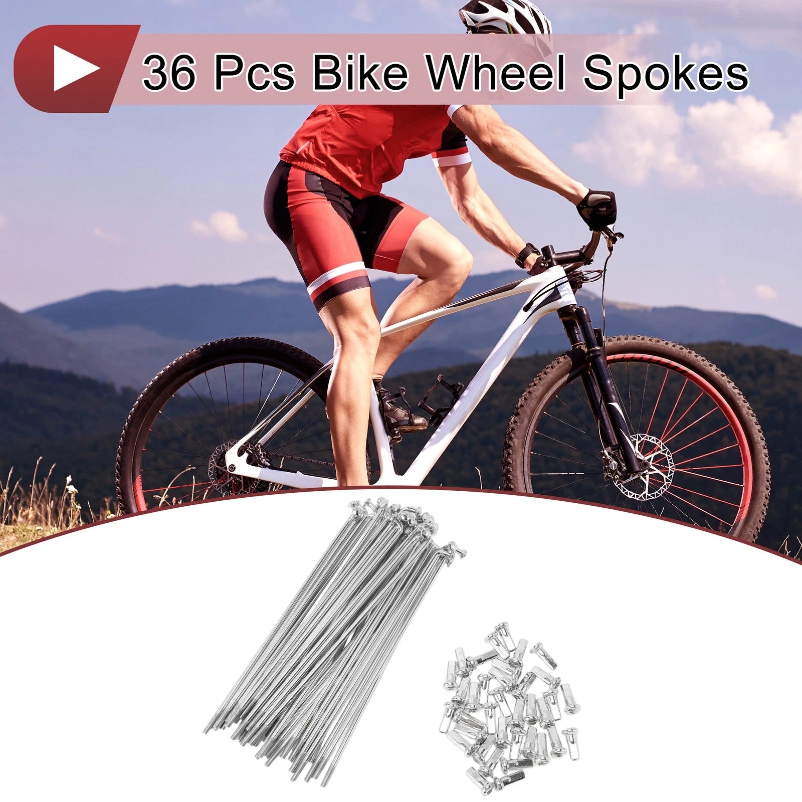 Bicycle Wheel Spokes 119mm Replacement Set for 12G Bike Wheels (2005–2015)