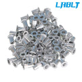 100-Pack Rivet Nutserts 8-32 Aluminum Flange Nut for Universal Applications
