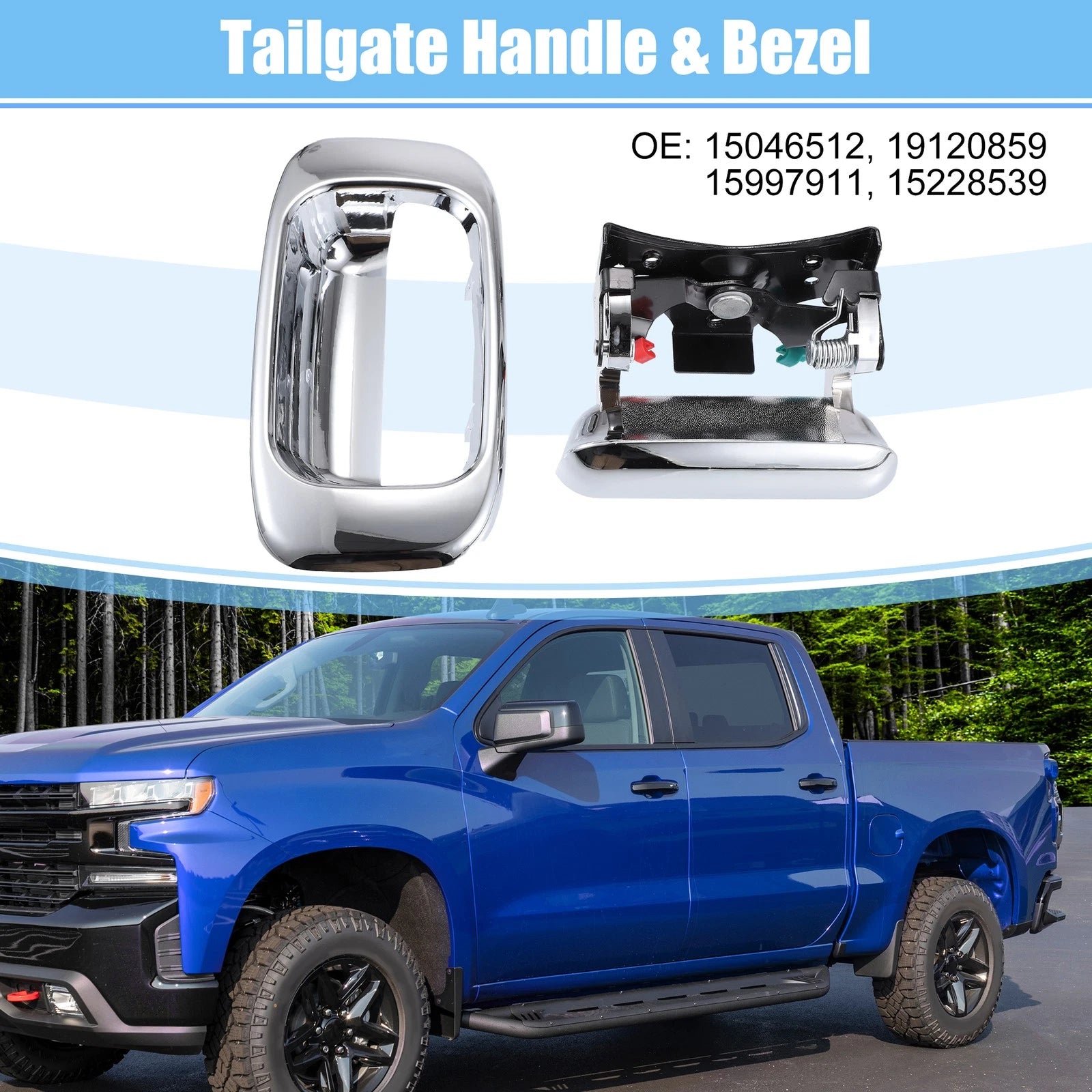 Chrome Tailgate Handle and Bezel Set for Chevrolet GMC (2008–2014)