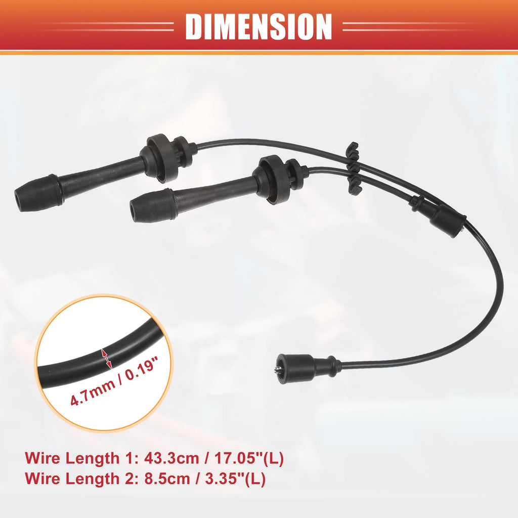 Spark Plug Wire Set Ignition Coil Cable for Mazda 2.0L L4 (2001–2003)