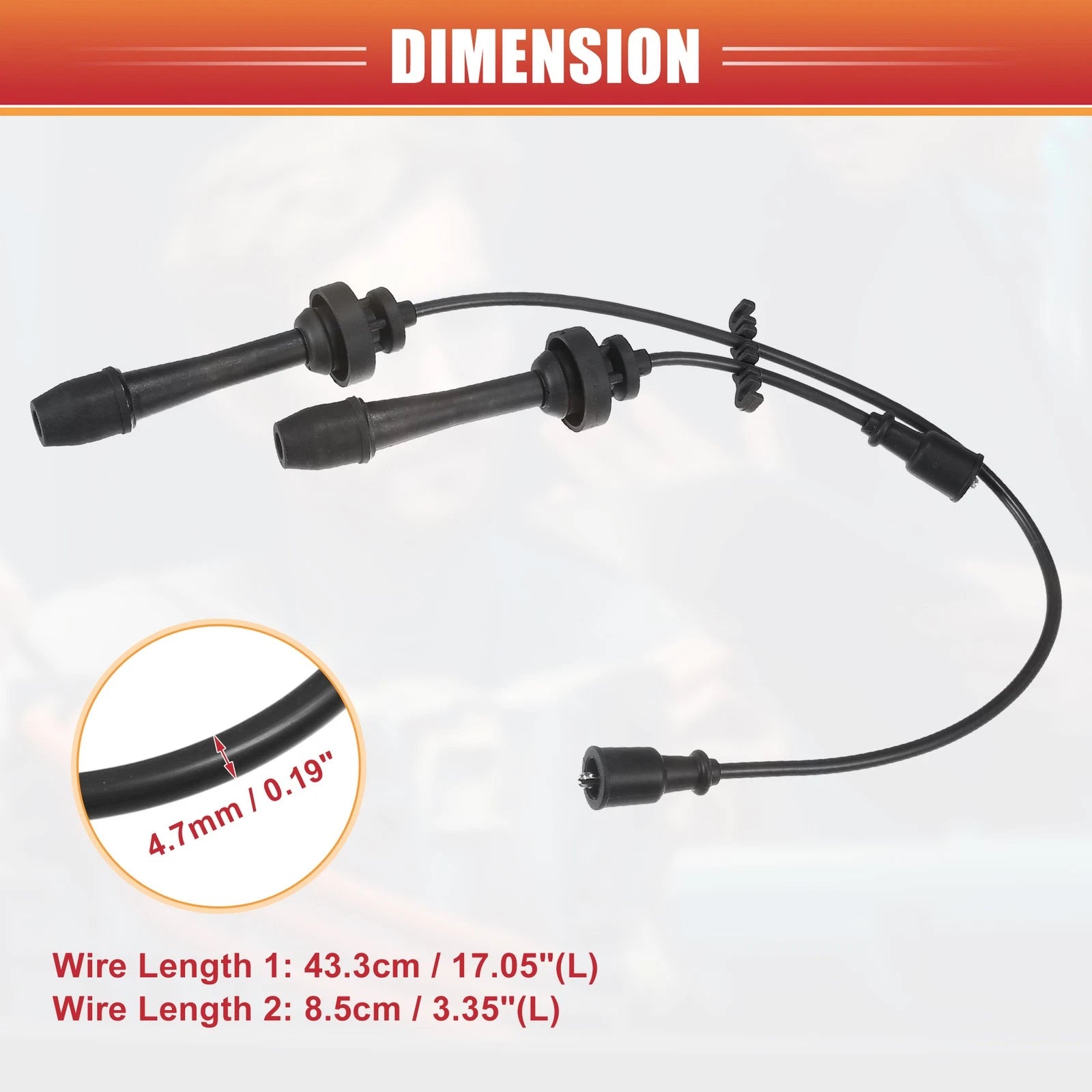 Spark Plug Wire Set Ignition Coil Cable for Mazda 2.0L L4 (2001–2003)