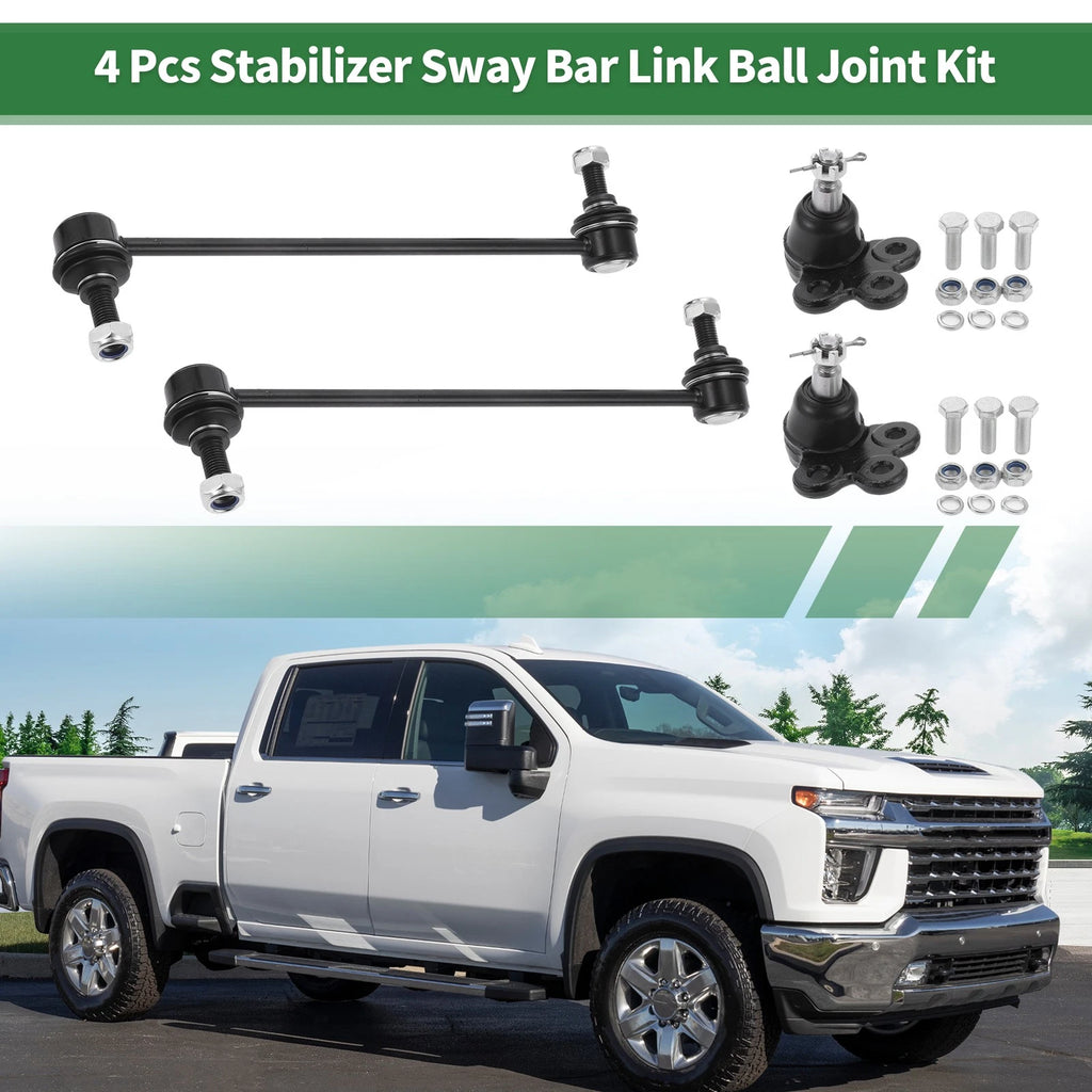 Front Sway Bar Link Ball Joint Kit 4 Pcs for Chevrolet Equinox (2010–2017)