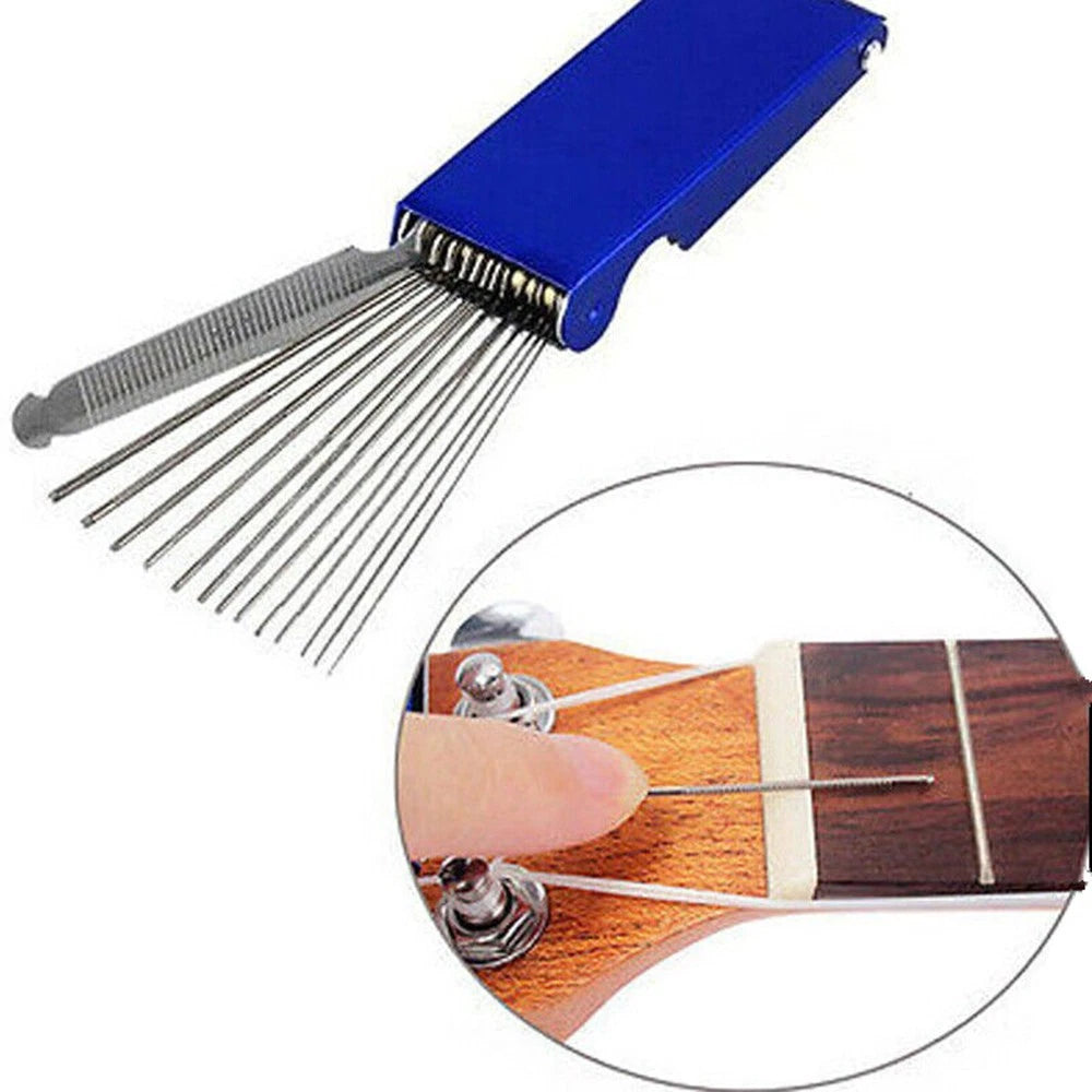 13Pcs Guitar Nut Slotting Round File Set for Luthier Tool Kit