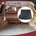 Cargo Liner Rear Trunk Mat for Genesis G70 (2019–2024) Long Grid Pattern Black TPE