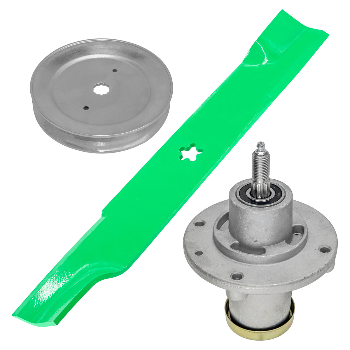 Deck Spindle Replacement with Pulley and Blade for Redmax CZT52 (1999–2001)