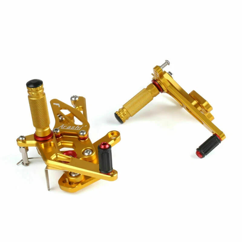 Aluminum Rearsets Footpegs Pedals for Yamaha YZF-R3 R25 MT-03 (2015–2019) Gold T9