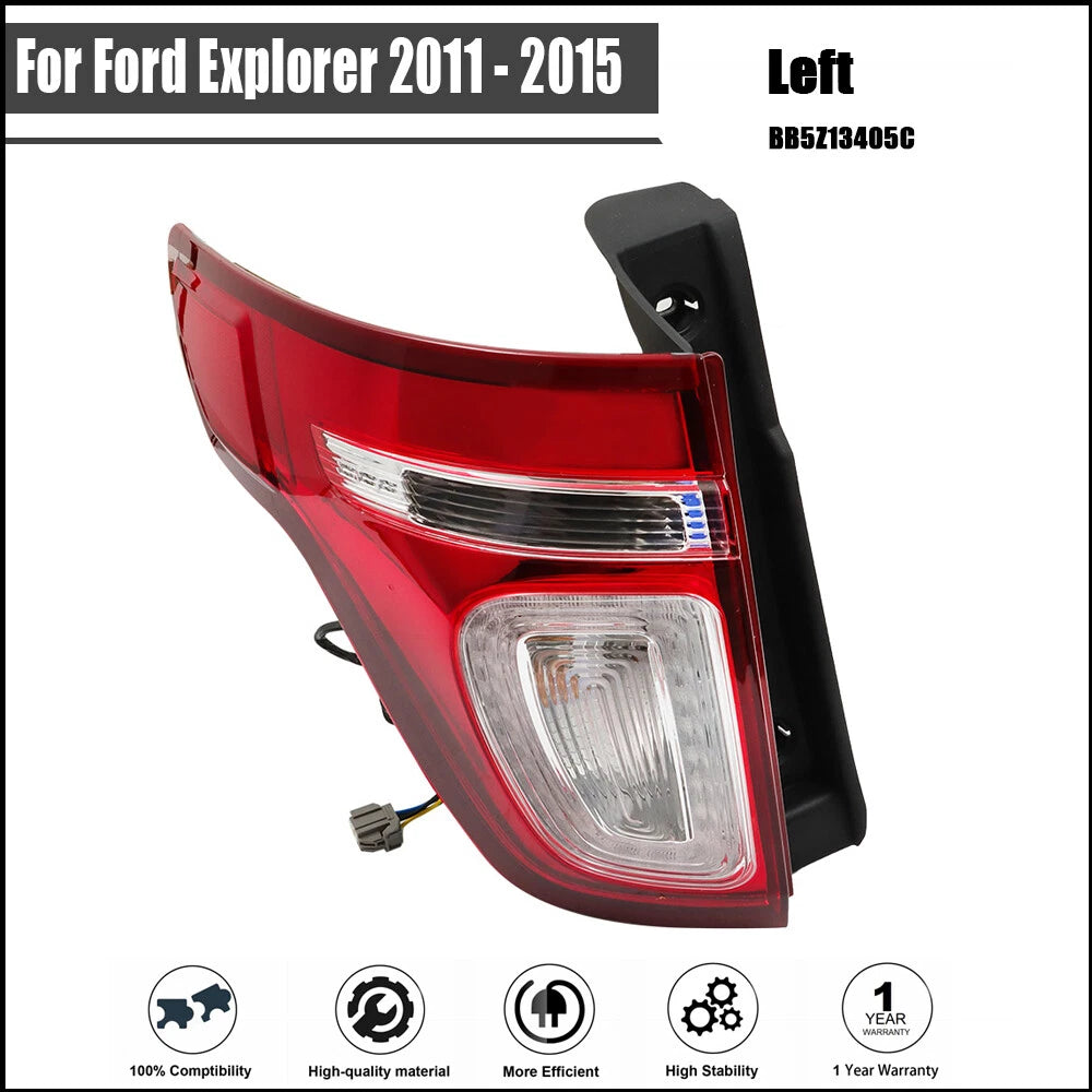 Left Driver Side Tail Light Assembly for Ford Explorer (2011–2015)