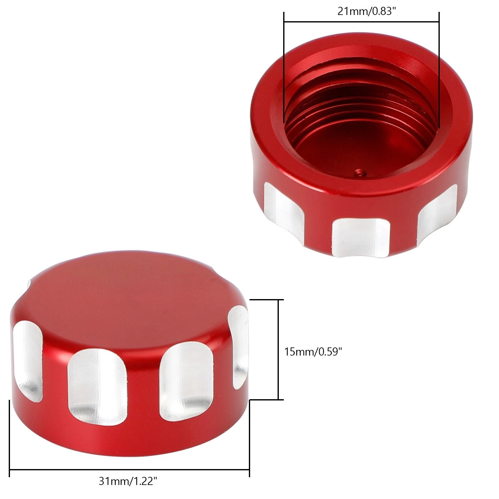 Red Expansion Tank Cap for Ducati Diavel 1200 1260 S XDiavel DesertX SS 939 T9