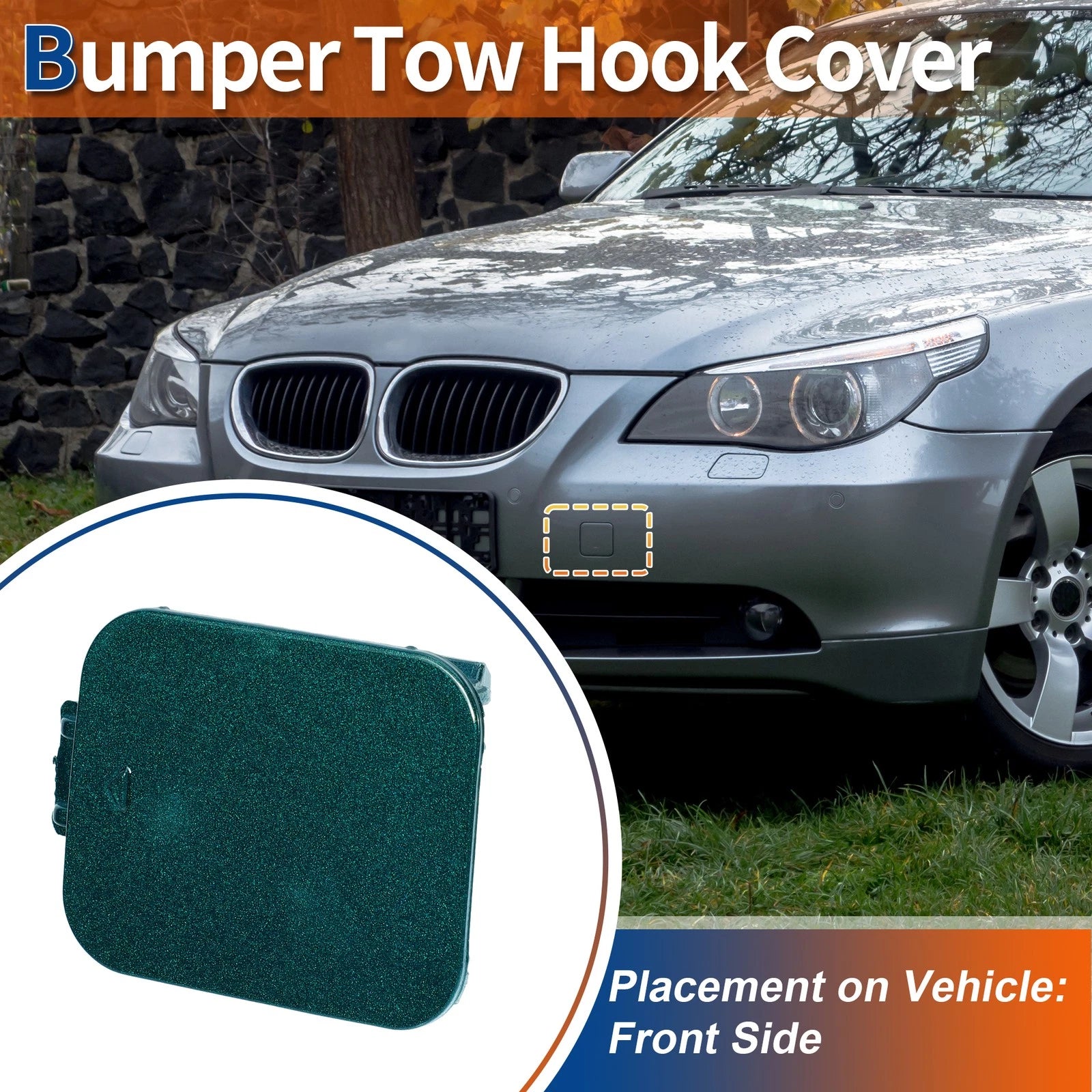 Front Tow Hook Cover Replacement for BMW 528i 535i (2011–2016)