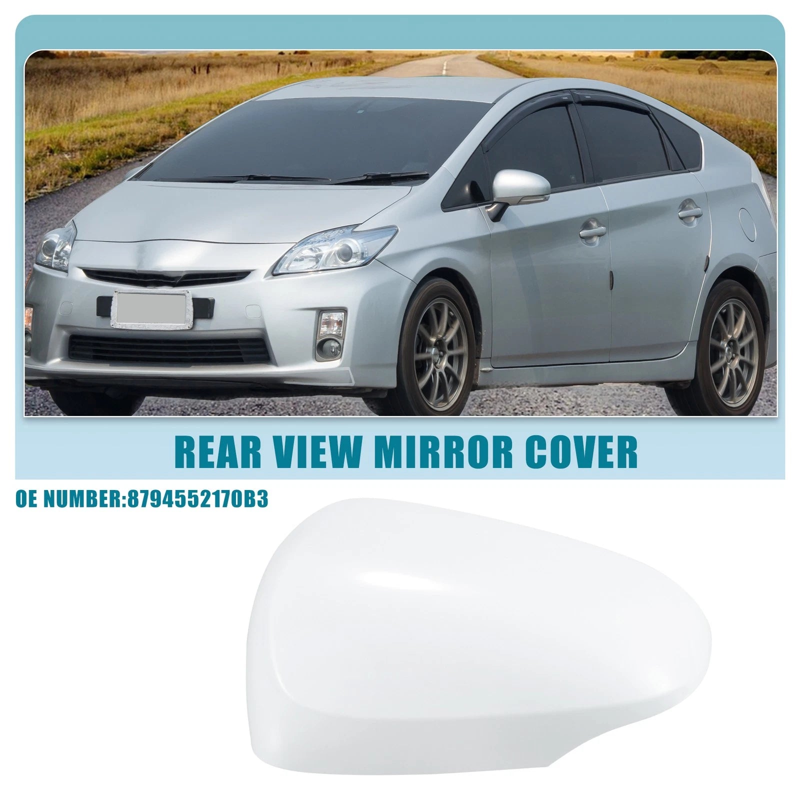 Left Rearview Mirror Cover Replacement for Toyota Prius C (2012–2018)
