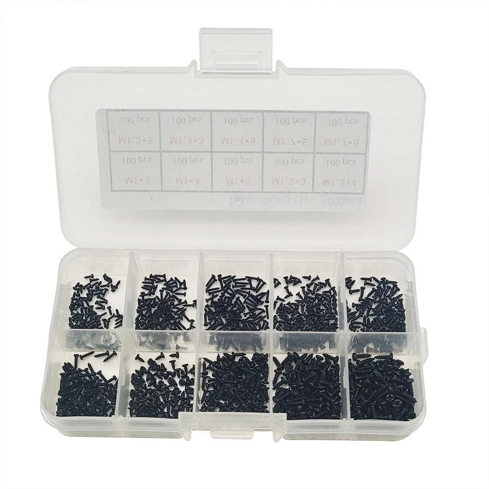 1000 pcs Self-tapping Screws M1 M1.2 M1.4 M1.7 for Digital Products Repair
