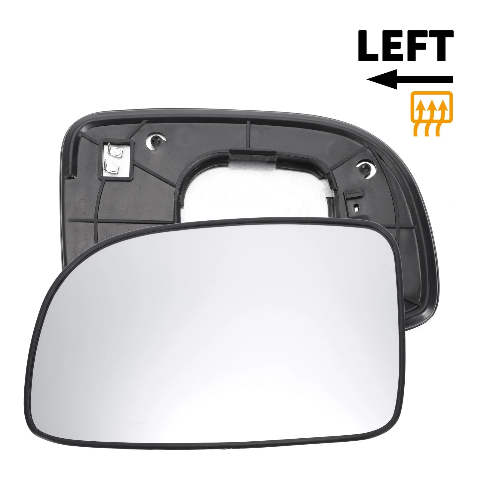Left Side Heated Mirror Glass for Hyundai Santa Fe (2007–2012) White