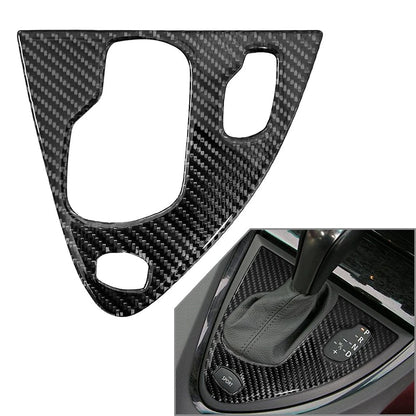 RHD Carbon Fiber Gear Shift Panel Cover for BMW 6 Series (2004–2010)