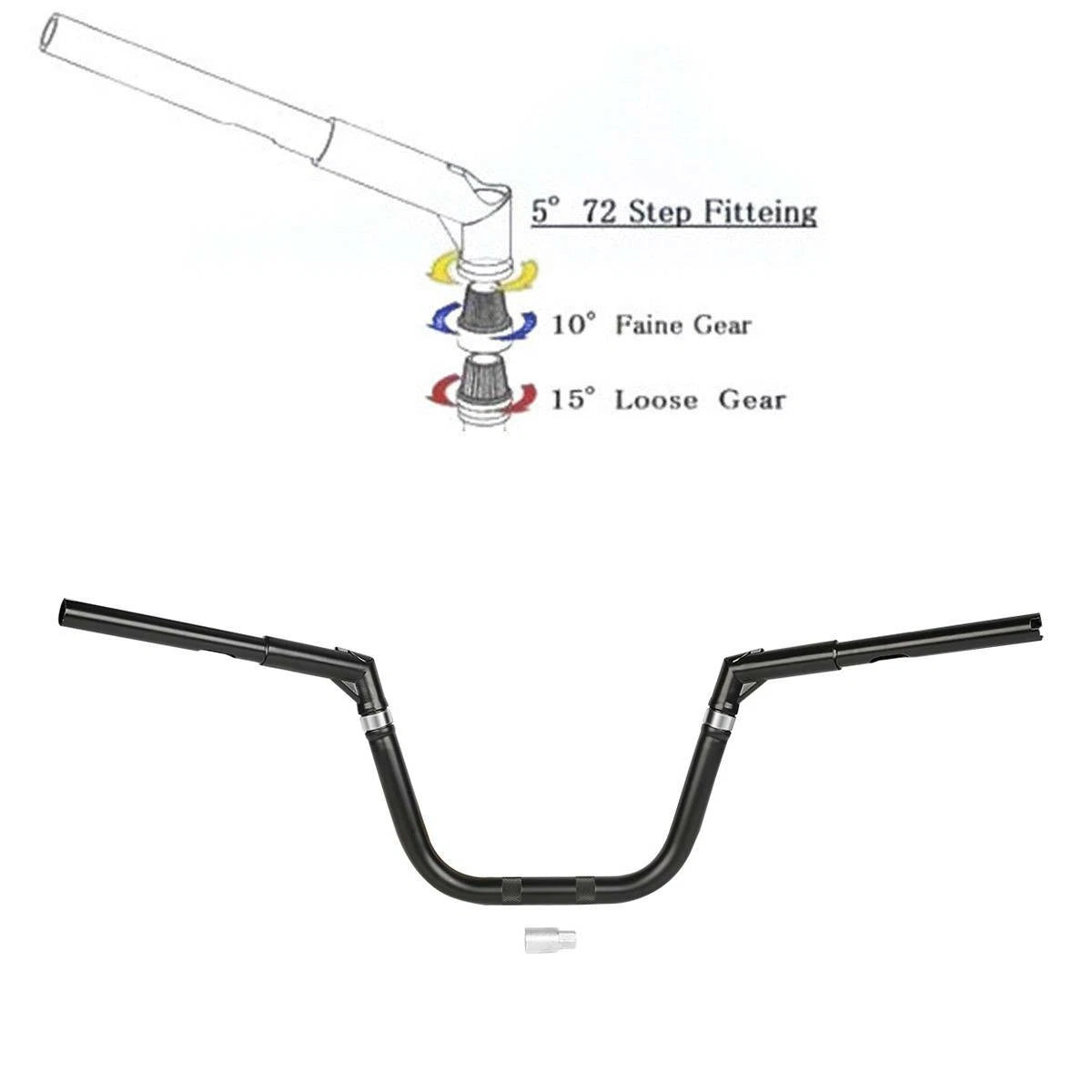 10" Rise Handlebar for Harley FXSTB FXSTC FXSTD Softail (2000–2023)
