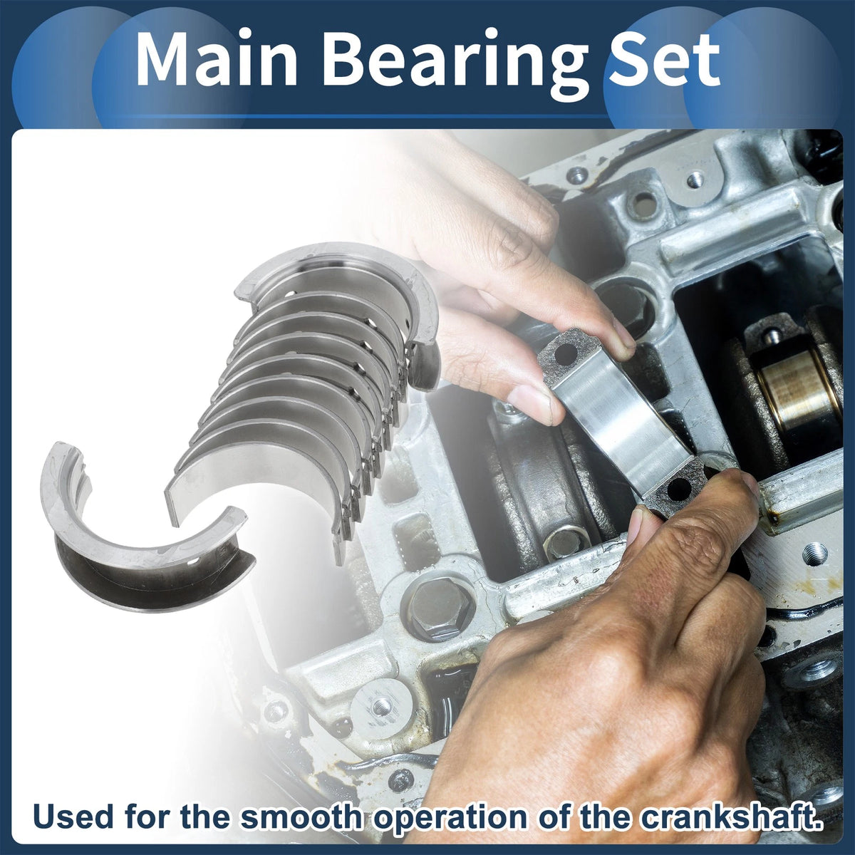 Main Bearing Set Replacement for Mitsubishi Carisma (1985–1992)