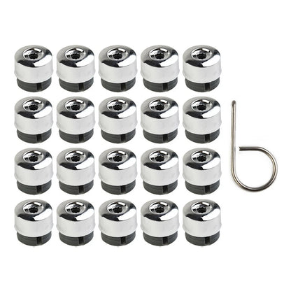 20X Electroplated Silver Tire Screw Caps for Audi Q7